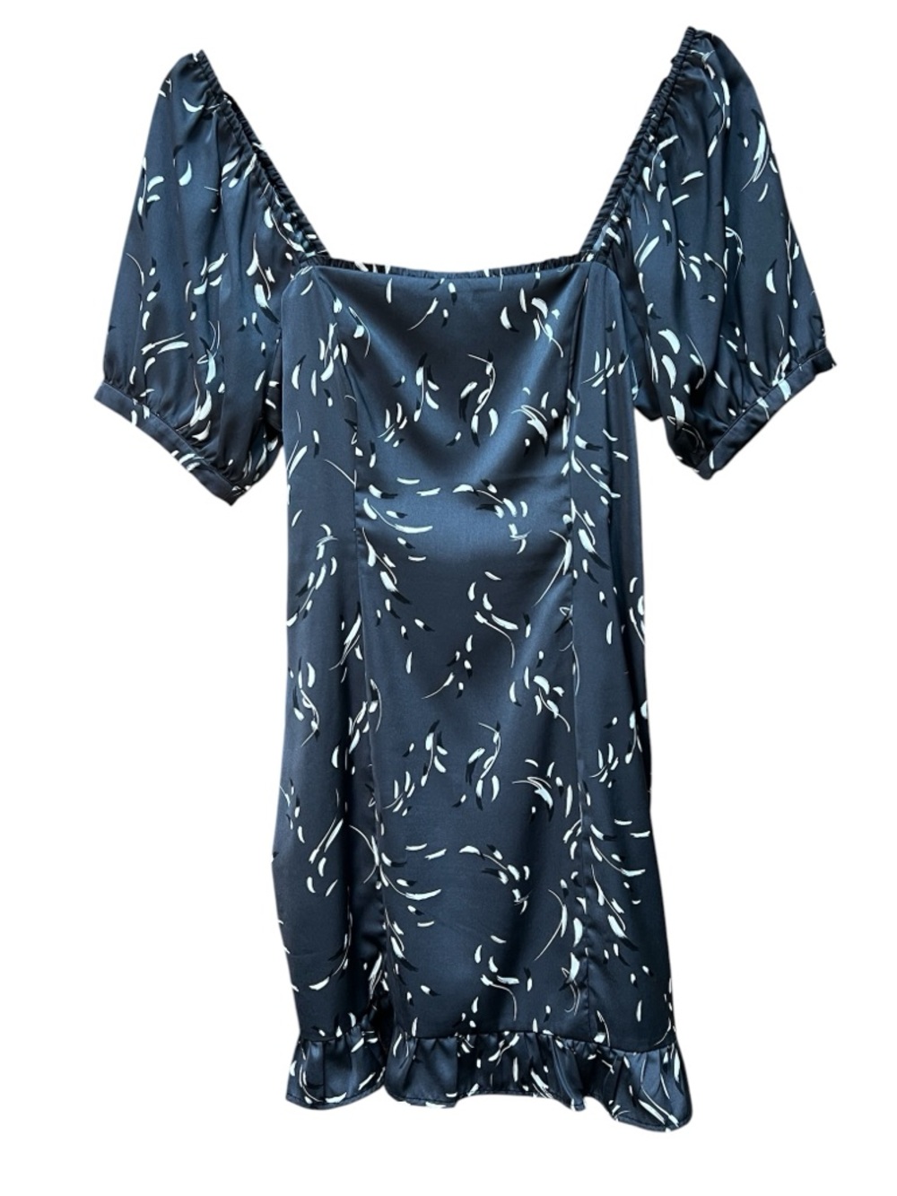 Saltwater LUXE Mini Dress with puff sleeves